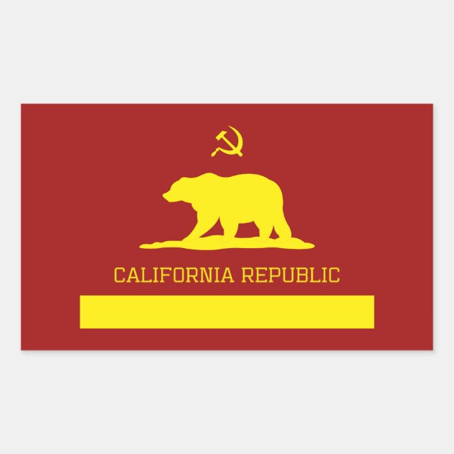 Pegatina Rectangular Pegatinas de Cali Commie (Anverso)