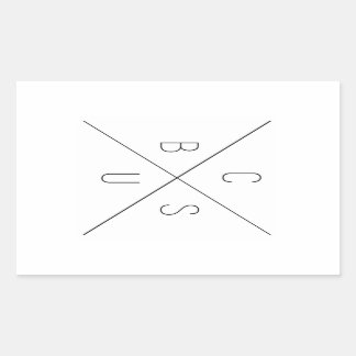 Pegatina Rectangular Pegatinas de CBUS (Columbus, Ohio)