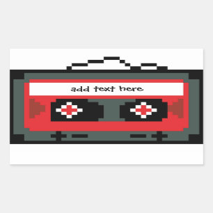 Pegatina Rectangular Pegatinas de cinta de 8 bits personalizados