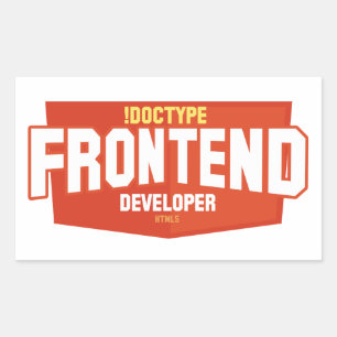 Pegatina Rectangular pegatinas de desarrolladores de front-end