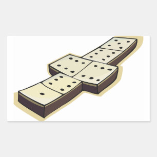 Pegatina Rectangular Pegatinas de Domino