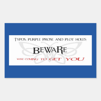 Pegatina Rectangular Pegatinas de EdMo Beware