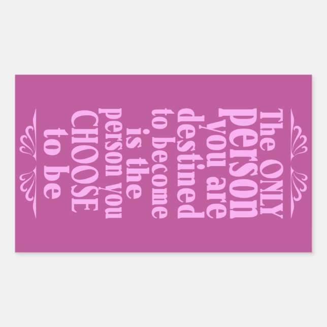 Pegatina Rectangular Pegatinas de ELECCIÓN motivacional (Anverso)