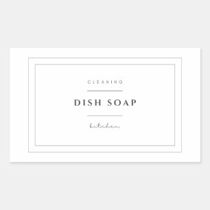 Pegatina Rectangular Pegatinas de etiquetas de jabón de cocina