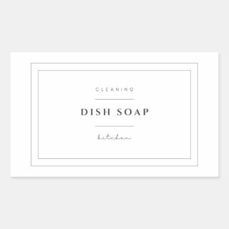 Pegatina Rectangular Pegatinas de etiquetas de jabón de cocina