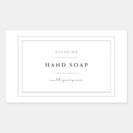 Pegatina Rectangular Pegatinas de etiquetas de jabón manual