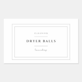 Pegatina Rectangular Pegatinas de etiquetas de lavado de bolas para sec