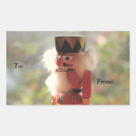 Pegatina Rectangular pegatinas de etiquetas de regalo de nutcracker