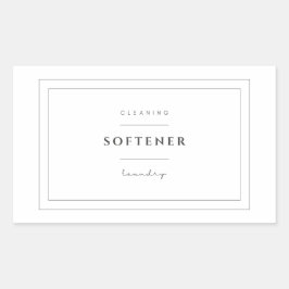 Pegatina Rectangular Pegatinas de etiquetas de suavizante de lavado