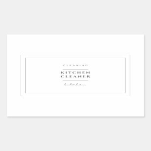 Pegatina Rectangular Pegatinas de etiquetas del limpiador de cocina