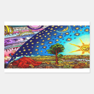 Pegatina Rectangular Pegatinas de Flammarion Dome