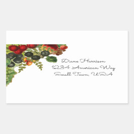 Pegatina Rectangular Pegatinas de frutas de otoño