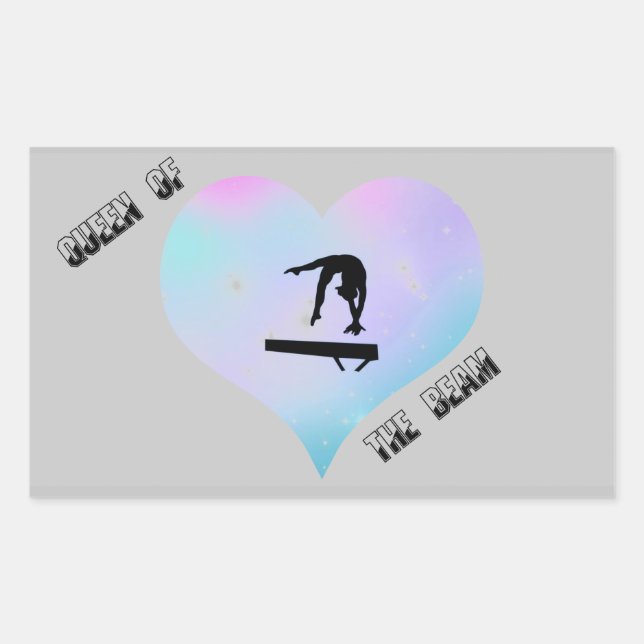 Pegatina Rectangular Pegatinas de gimnasia de Rectángulo de la Reina de (Anverso)