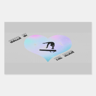 Pegatina Rectangular Pegatinas de gimnasia de Rectángulo de la Reina de