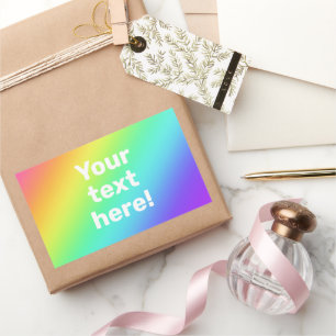 Pegatina Rectangular Pegatinas de gradiente de arcoiris Personalizados 