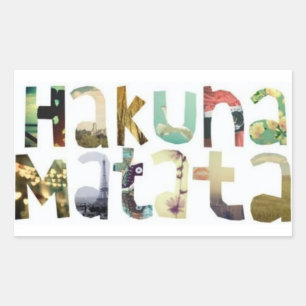 Pegatina Rectangular Pegatinas de Hakuna Matata