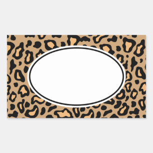 Pegatina Rectangular Pegatinas de impresión de animales leopardos