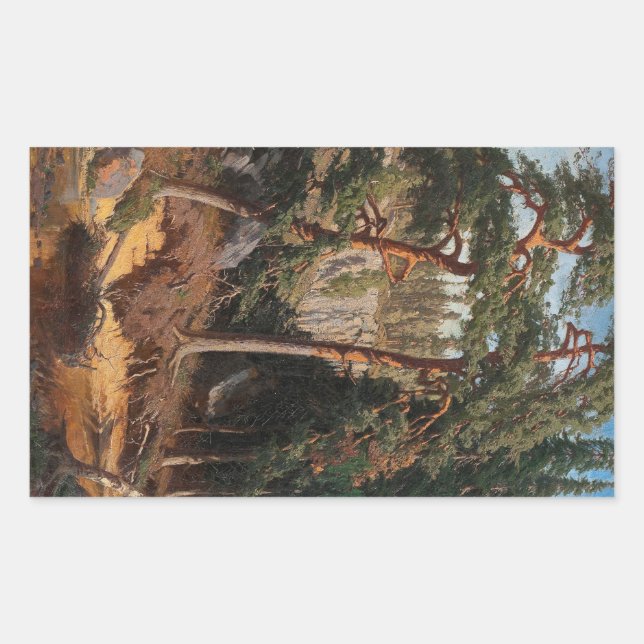 Pegatina Rectangular pegatinas de "In The Forest" (Anverso)