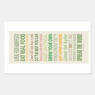 Pegatina Rectangular Pegatinas de Inspiración Alimentaria