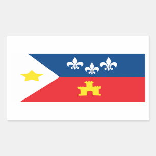 Pegatina Rectangular Pegatinas de la bandera de Acadiana Cajun