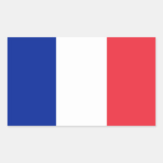 Pegatina Rectangular Pegatinas de la Bandera de Francia