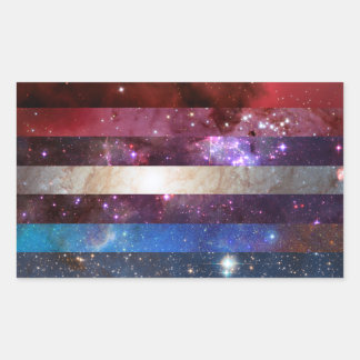 Pegatina Rectangular Pegatinas de la bandera de la nebulosa bisexual