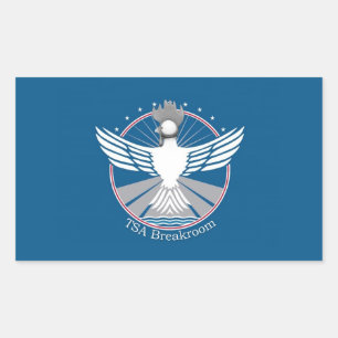 Pegatina Rectangular Pegatinas de la bandera del cuarto de baño (x4)