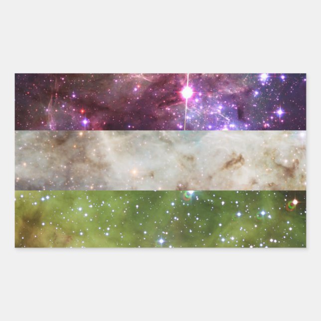 Pegatina Rectangular Pegatinas de la bandera del género nebulosa (Anverso)