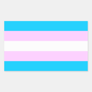 Pegatina Rectangular Pegatinas de la bandera del orgullo trans