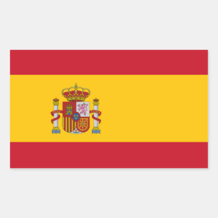 Pegatina Rectangular Pegatinas de la bandera española