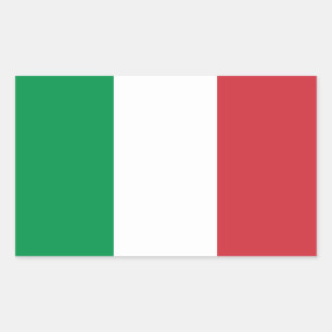 Pegatina Rectangular Pegatinas de la bandera italiana Rectangle Glosang