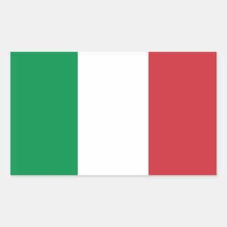 Pegatina Rectangular Pegatinas de la bandera italiana Rectangle Glosang