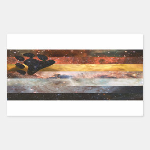 Pegatina Rectangular Pegatinas de la bandera nebulosa del orgullo del o
