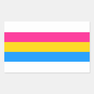 Pegatina Rectangular Pegatinas de la bandera pansexual