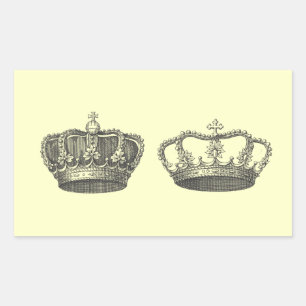 Pegatina Rectangular Pegatinas de la Corona