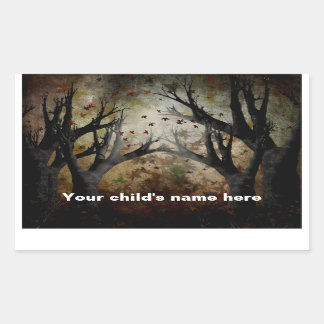 Pegatina Rectangular Pegatinas de libros escolares de caída libre