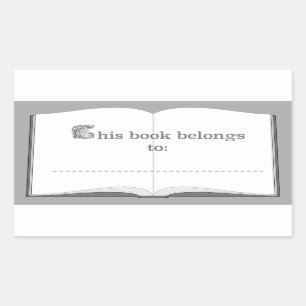 Pegatina Rectangular Pegatinas de libros personalizados (Este Libro Per