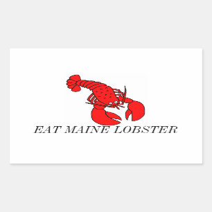 Pegatina Rectangular Pegatinas de Lobster de Eat Maine