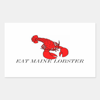 Pegatina Rectangular Pegatinas de Lobster de Eat Maine