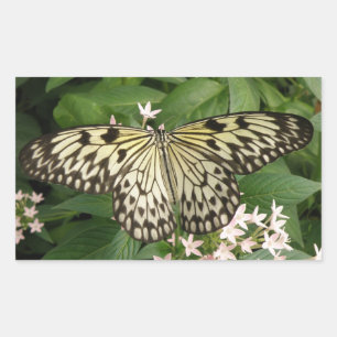 Pegatina Rectangular Pegatinas de mariposa de cometa de papel