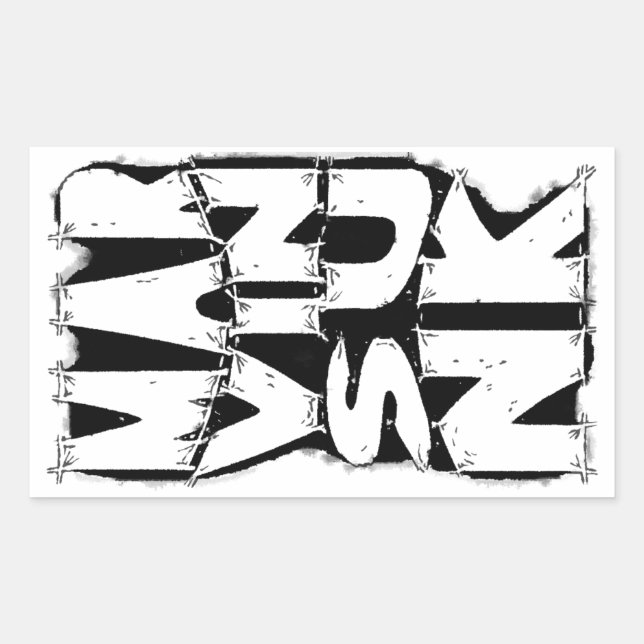 Pegatina Rectangular Pegatinas de Marvin Sunk (Anverso)