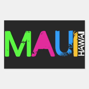 Pegatina Rectangular Pegatinas de Maui