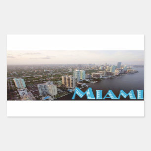 Pegatina Rectangular Pegatinas de Miami