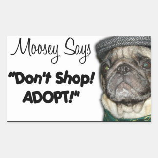 Pegatina Rectangular pegatinas de "Moosey"