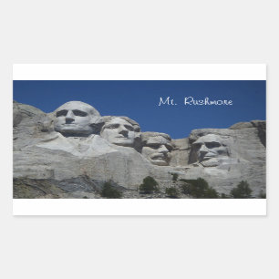 Pegatina Rectangular Pegatinas de Mt Rushmore