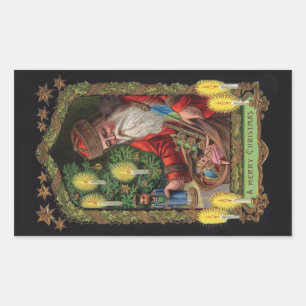 Pegatina Rectangular Pegatinas de Orient Express Santa