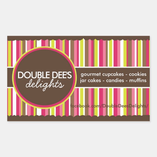 Pegatina Rectangular Pegatinas de panadería de correspondencia (Anverso)