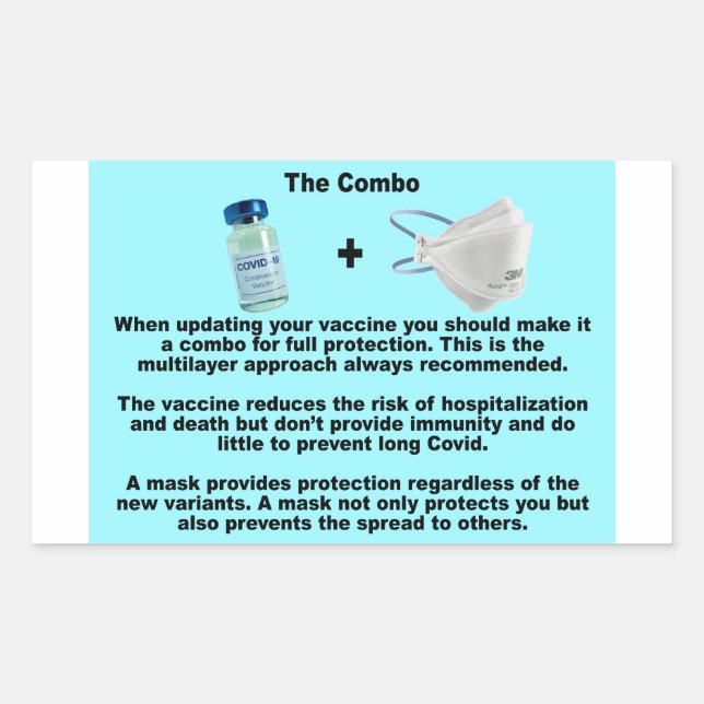 Pegatina Rectangular Pegatinas de papel con micrófono y máscaras (Anverso)