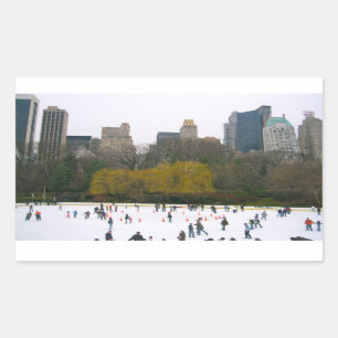 Pegatina Rectangular Pegatinas de patinaje sobre hielo de Wollman Rink