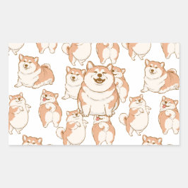 Pegatina Rectangular Pegatinas de perros de barrio - Perfecto para aman